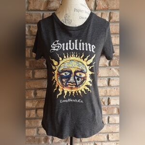 Sublime Graphic Print Band Short Sleeve Cotton Blend T-shirt.